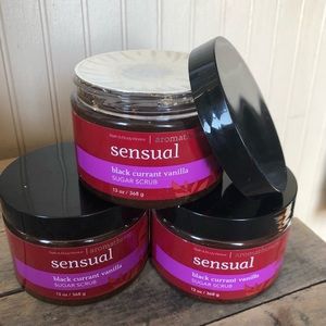 BATH & BODY WORKS Black Currant Vanilla SCRUB SENSUAL AROMATHERAPY 13OZ JAR NEW